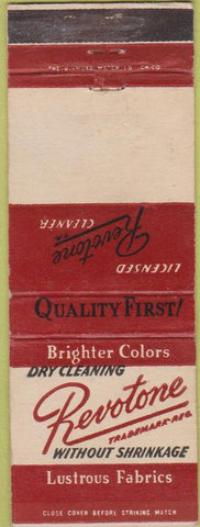 Matchbook Cover - Revotone Fabrics dry cleaning BLANK