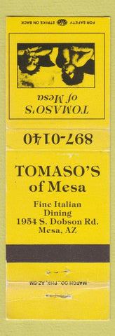 Matchbook Cover - Tomaso's of Mesa AZ Italian