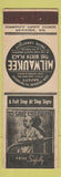 Matchbook Cover - Milwaukee WI Drive Safely for Children