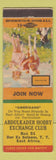 Matchbook Cover - Abdulkader Hobby Exchange Club Dar Es Salaam East Africa