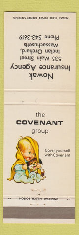 Matchbook Cover - Covenant Group Insurance Nowak Indian Orchard MA