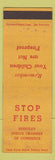 Matchbook Cover - Berkeley Junior Chamber of Commerce Stop Fires CA WEAR