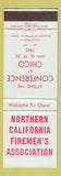 Matchbook Cover Northern CA Firemen's Association Chico CA Conference 1963 WEAR