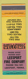 Matchbook Cover - Leesport Fire Company Leesport PA
