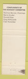 Matchbook Cover - Four County Fireman's Association Lehighton PA 1966