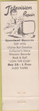 Matchbook Cover - Speedwell TV Electronics City of Industry CA orange