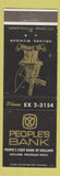 Matchbook Cover - Peoples Bank Holland MI windmill WEAR