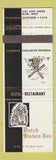 Matchbook Cover - Dutch Sisters Inn Hotel Restaurant ON?