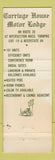 Matchbook Cover - Carriage House Motor Lodge Sturbridge MA