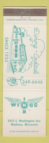 Matchbook Cover - Wings Inn Madison WI