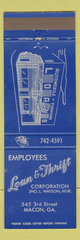 Matchbook Cover - Employees Loan and Thrift Corp Macon GA
