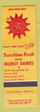 Matchbook Cover - Idlenot Dairies North Springfield VT Keene Manchester NH