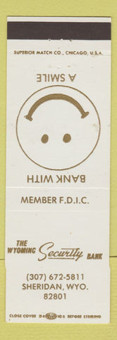Matchbook Cover - Wyoming Security Bank Sheridan WY