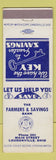 Matchbook Cover - Farmers & Savings Bank Loudonville OH