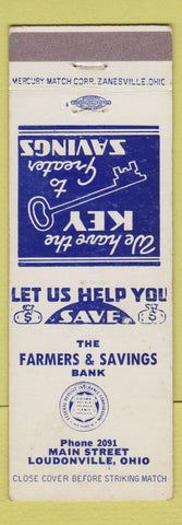 Matchbook Cover - Farmers & Savings Bank Loudonville OH