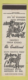 Matchbook Cover - Zebra Cocktail Lounge Aberdeen SD Sherman Hotel