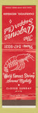 Matchbook Cover - The Argonne Supper Club Charlevoix MI lobster
