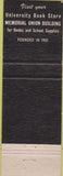 Matchbook Cover - University of Missouri Columbia MO