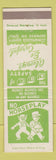 Matchbook Cover - Miller's Vending Machines Freeport IL Safety No Horseplay