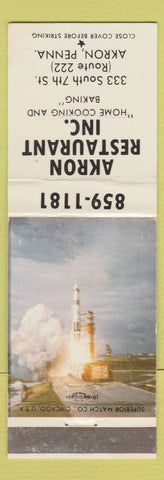 Matchbook Cover - Akron Restaurant Akron PA