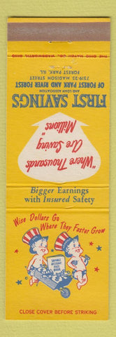 Matchbook Cover - First Savings Loan Forest Park IL Patriotic