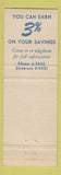 Matchbook Cover - First Savings Loan Forest Park IL Patriotic