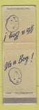 Matchbook Cover - It's A Boy Middletown Savings WORN