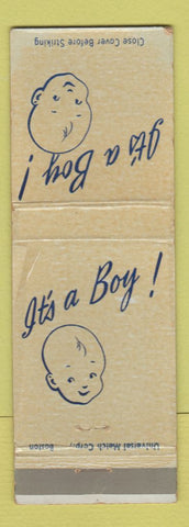 Matchbook Cover - It's A Boy Middletown Savings WORN
