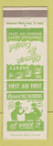 Matchbook Cover - Miller's Vending Freeport IL Safety Report Injuries WEAR