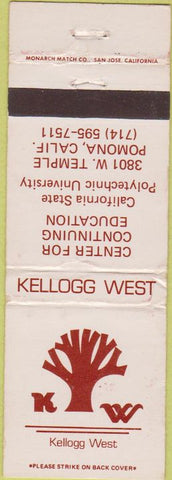 Matchbook Cover - Kellogg West Cal Poly Tech Pomona CA WEAR