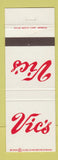 Matchbook Cover - Vic's  Store