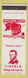 Matchbook Cover - Lincoln Savings Loan Abraham Christmas Santa Claus Cleveland?