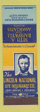 Matchbook Cover - Lincoln National Insurance Cleveland OH Abraham