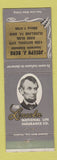 Matchbook Cover - Lincoln National Insurance Joseph Berg Cleveland OH