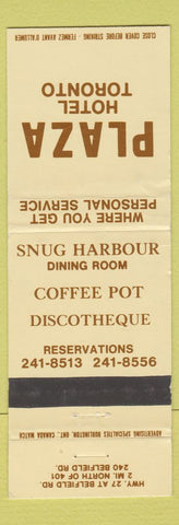 Matchbook Cover - Plaza Hotel Toronto ON Disco