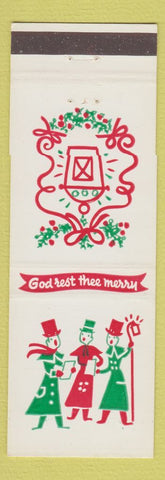 Matchbook Cover - God Rest You Merry Gentlemen Christmas Song