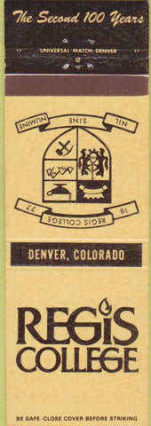 Matchbook Cover - Regis College Denver CO