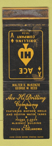 Matchbook Cover - Ace Hi Drilling Tulsa OK WORN