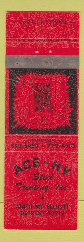 Matchbook Cover - Ace Hy Steel Treating Detroit MI