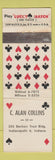Matchbook Cover - C Alan Collins Indianapolis IN Lucky Match insurance?