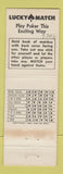Matchbook Cover - C Alan Collins Indianapolis IN Lucky Match insurance?
