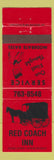 Matchbook Cover - Red Coach Inn bellhop