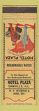 Matchbook Cover - Hotel Plza Danville IL bellhop