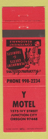 Matchbook Cover - Y Motel Junction City OR bellhop