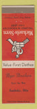 Matchbook Cover - Byer Brothers Michaels Stern Clothes Sandusky OH