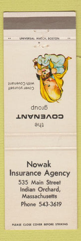 Matchbook Cover - Nowak Insurance Agency Indian Orchard MA Covenant