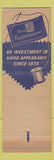 Matchbook Cover - Kuppenheimer Men's Clothes South Bend IN Rose & Katz WEAR