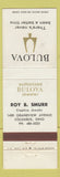 Matchbook Cover - Bulova Watches Roy Smurr Columbus OH