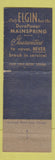 Matchbook Cover - Elgin Watches Webb & Son Huntington IN