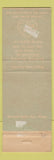 Matchbook Cover - Elgin Watches Hugh Lisenbe Thomasville AL